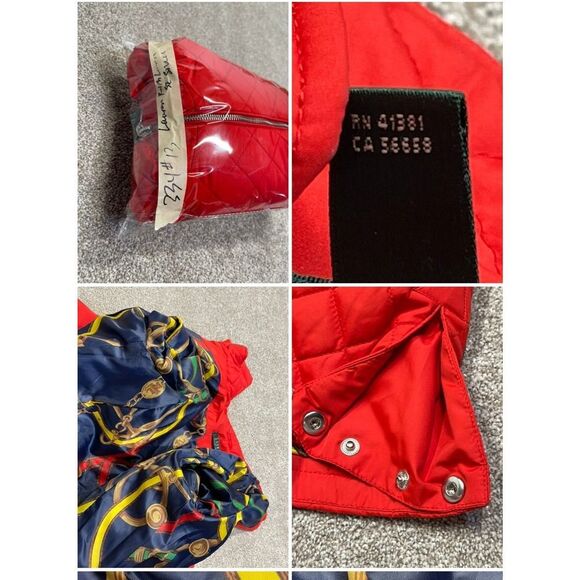 Lauren Ralph Lauren Womens red quilted jacket size small light weight - Picture 9 of 12